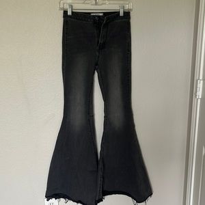 Free people Flared grey denim jeans- size 24